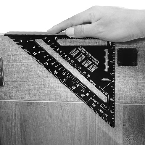 7 inch Rafter Square Aluminum Alloy Double Scale Triangle Ruler Angle Ruler Carpenter Triangle Square Rafter Tool Mensurement Tool for Woodworking...