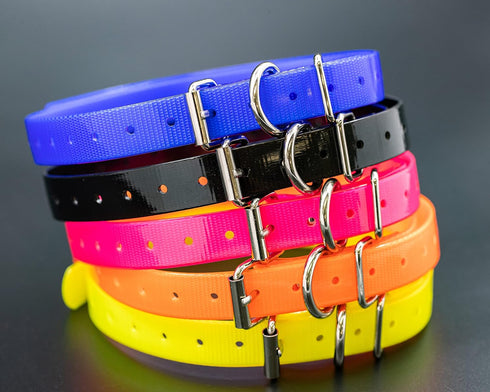 27 ½” X ¾” Replacement Dog Collar Strap Band with Double Buckle Loop for All Brands Pet Training Bark, Shock,e-Collars and Fences. Wide Variety of...