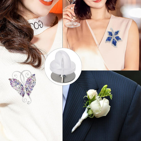 400pcs PVC Rubber Pin Backs Heliltd Butterfly Clutch Pins Tie Tacks Blank Pins for Uniform Badges Backing Holder Clasp Lapel Pin Enamel Pins(200 S...