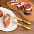 Butter Knife Golden Butter Knife Sst 2 Pcs Cheese and Butter Spreader Knive Set One-Piece Stainless Steel Butter Knife Spreader for Cold Butter Ch...