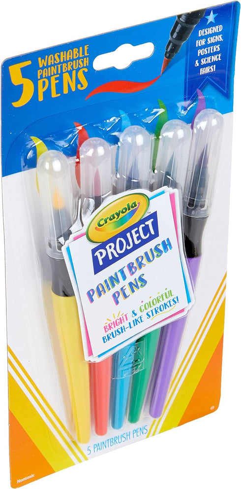 Crayola Washable No Drip Paint Brush Pens, Paint Set for Kids, 5 ct...