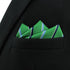 S&W SHLAX&WING Striped Pocket Squares for Men Kelly Green with Blue Stripes Gift...