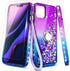 NGB Supremacy Compatible with iPhone 12/12 Pro Case with Tempered Glass Screen Protector, Ring Holder/Wrist Strap, Girls Women Liquid Bling Sparkl...