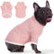 Small Dog Pullover Sweater Winter Warm Puppy Clothes, Classic Cold Weather Cable Knitwear Cat Apparel, Turtleneck Color Block Christmas Holiday Pe...