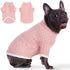 Small Dog Pullover Sweater Winter Warm Puppy Clothes, Classic Cold Weather Cable Knitwear Cat Apparel, Turtleneck Color Block Christmas Holiday Pe...