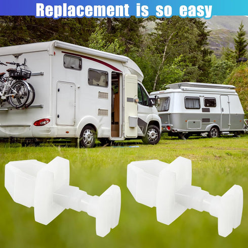 10 Pack RV Refrigerator Clips Compatible with Norcold 617772 Replacement Vent Door Latch, 1/2 Inch Thin Wall Plastic RV Camper Refrigerator Vent C...