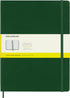 Moleskine Classic Notebook, Hard Cover, XL (7.5" x 9.5") Squared/Grid, Myrtle Green, 192 Pages...