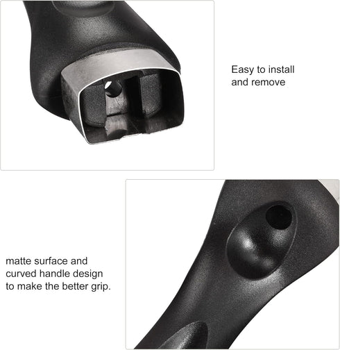 MECCANIXITY Pan Replacement Handle Black 7inch with Screw Nonstick Saucepan Cookware Skillet Stainless Steel Handle...