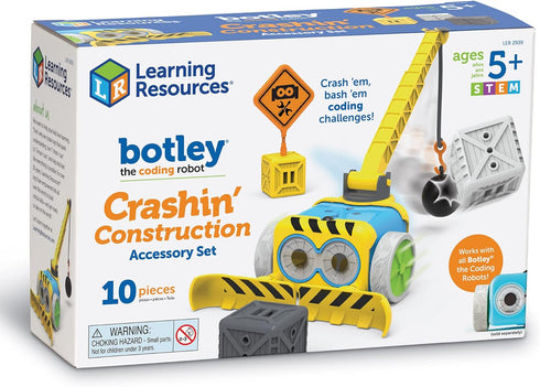 Learning Resources Botley Crashin' Construction Challenge, Accessory Set, Kids Coding, Construction Set, STEM Toy, Ages 5+ (Botley Not Included)...