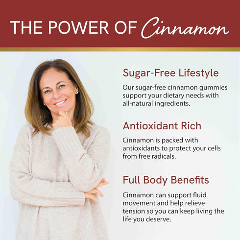 Sugar-Free Cinnamon Gummies 2000MG with Ceylon Cinnamon & Cassia Complex | Sugar-Free Lifestyle Supplement & Guilt-Free Cinnamon Apple Flavor with...