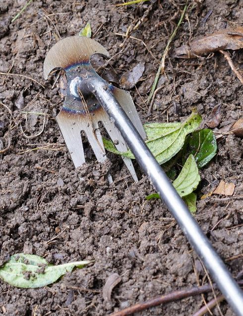 New Weeding Artifact Uprooting Weeding Tool, 16 Inch Weed Puller with 4 Teeth Manganese Steel Forged Hand Weeder, Say Goodbye to The Weeds with We...