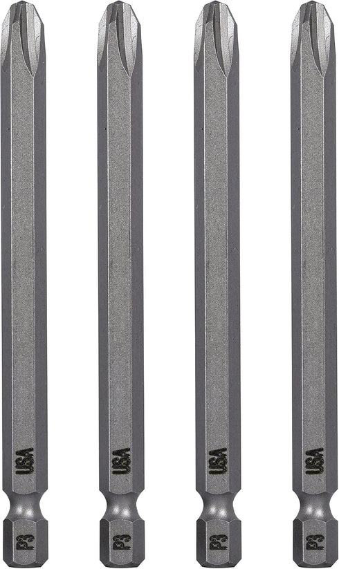 Mayhew Tools 19234-4 Phillips Power Bit, NO. 3 x 3.5", 4-Pack...