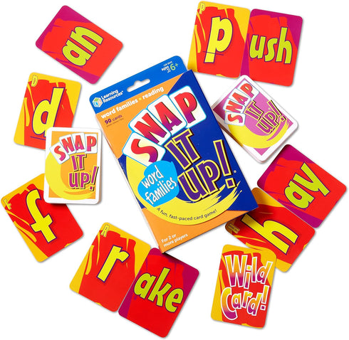 Learning Resources Snap It Up! Phonics & Reading Card Game, Homeschool,Reading Game, 90 Cards Included, Ages 6+...