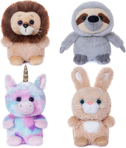 My OLi 5" Plush Toys Set Stuffed Animals Bundle of Fairy Tale Animal Toys Unicorn,Lion,Rabbit and Sloth Stuffed Animals Pack of 4 for Babies Kids ...