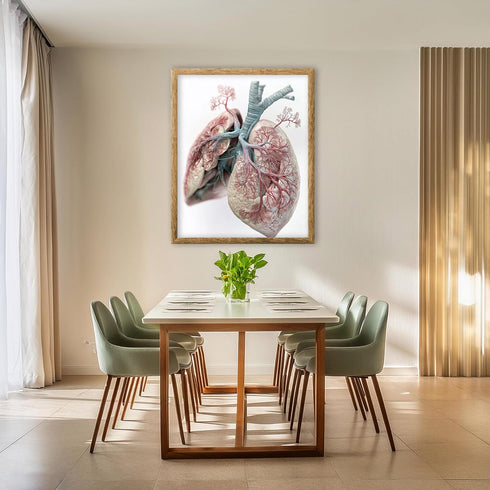 Posterizer 1 pcs-detailed anatomical illustration of the human lungs 3-Teachers & Classrooms-Abstract & Modern Art-School and classroom art- unfra...