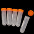Honbay 10PCS 50ml Round Bottom Plastic Lab Centrifuge Tubes Laboratory Test Tubes with Screw Cap and Graduation Frozen Vial Container Sample Stora...