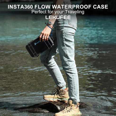 Lekufee Portable Waterproof Hard Case Compatible with Insta360 Flow Pro/Insta360 Flow Gimbal Stabilizer and Accessories(Case Only)...