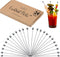 Cocktail Picks Stainless Steel Toothpicks - (24 Pack / 8 Inch) Martini Picks Reusable Fancy Metal Drink Skewers Garnish Sticks for Martini Olives ...