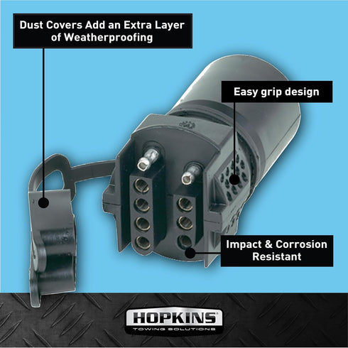 Hopkins Towing Solutions 47385 Multi-Tow 7 Blade to 5 Flat and 4 Flat Adapter...
