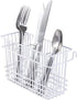 Kitchen Details Cutlery Basket | Hanging | Attach to Standard Dish Drying Rack | Utensil Caddy | Vinyl Coated | 3 Compartment | White...