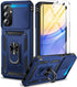 BaHaHoues for Samsung Galaxy A15 5G Case with Screen Protector & Slide Camera Lens Cover,Built-in 360°Rotate Magnetic Ring Stand Shockproof Protec...