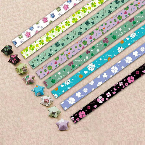 Origami Paper Stars, Colorful Handcraft Origami Lucky Star Paper DIY Paper Arts Creativity Hand Art Crafts (four-leaf clover (540) sheets)...