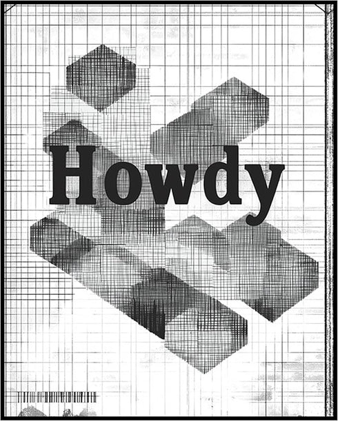 Posterizer 1 pcs-Howdy-fun retro greetings poster-mosaic pattern 2-Western Art-Typography Art-Decor for Game Room or Man Cave- unframed wall art...