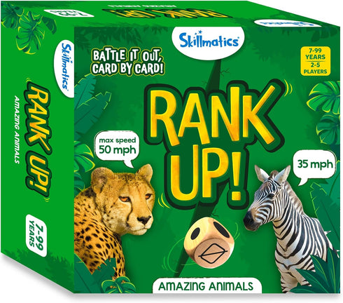 Skillmatics Trump Card Game - Rank Up Animals, Memory Game, Perfect for Boys, Girls, Kids, and Families Who Love Board Games, Travel Friendly, Gif...