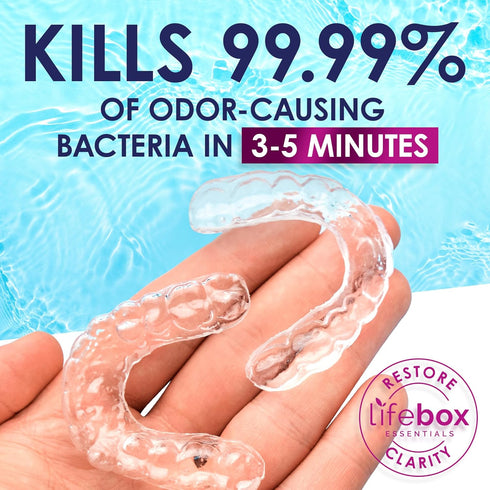Retainer Cleaner Tablets, Denture Cleaning Tablets, & Aligner Cleaner - Removes Odors & Kills 99.9% of Bacteria & Stains – For Aligners, Retainers...