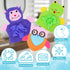 Bath Sponge Loofah for Kids Toddler Shower Kit, 3pcs Cartoon Animal Shapes, Stay Clean Bath Towel, Bathroom Kitchen Cleaning Sponges for Dishwashi...