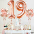 KatchOn, Giant Rose Gold 19 Balloon Number - 40 Inch | 19 Birthday Balloons With Confetti Balloons | Happy 19th Birthday Decorations, 19th Birthda...