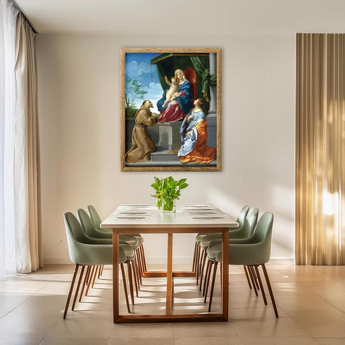 Posterizer 1 pcs-Saints Francis, Catherine painting poster-Religious Posters-Gifts for Christians -Decor for Church, Sunday School Classroom- unfr...