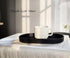 Black Small Tray (10 inch), Oval Tray for Kitchen Counter, Bathtub Bathroom Vanity Items, Countertop Organizer, Coffee Accessory, Bar, Serving Sea...
