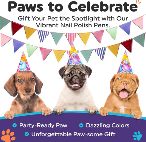 Dog Nail Polish Pens Quick Dry 15 Colors - Pet Nail Polish for Dogs or Cats, Easy Application Dog Safe Nail Polish, Fast Dry Dog Polish - Great Gi...