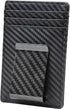 Travelambo Money Clip for Men Carbon Fiber Clip Wallet Leather Slim Minimalist Card Holder RFID Blocking (Weaved Black)...