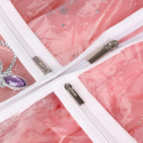 Univivi Clear PVC Dance Costume Bags Garment Bag 40 Inch for Dance Competitions, with 4 Medium Clear Zipper Pockets and 1 Large Back Zippered Pock...