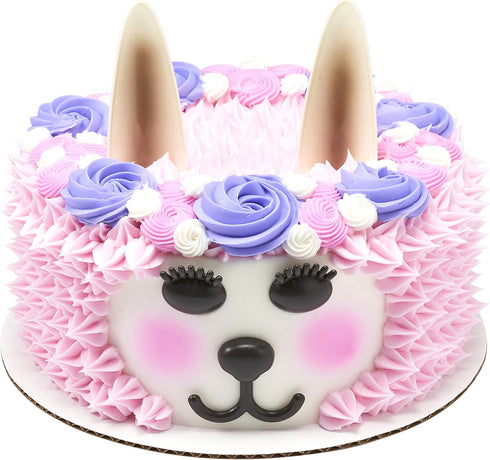DecoSet® Pet Creations Cake Topper, Adorable 5 Piece Animal Cake Decoration For Birthdays And Celebrations - Cat, Dog, Rabbit, Llama, Sheep...