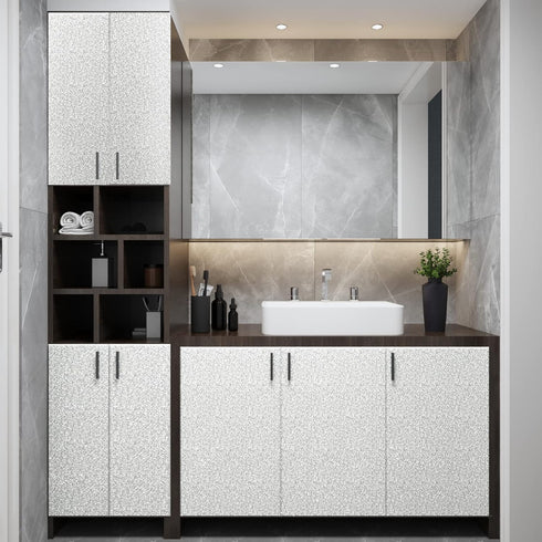 Glitter Silver Contact Paper 15.7 x 78.7 Inches Vinyl Film Self Adhesive Waterproof Removable Glitter Peel and Stick Contact Paper for Cabinets Sh...