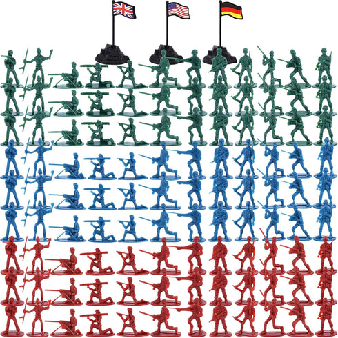 Shindel 300PCS Army Men Toy Soldiers, Army Men Action Figures Men Soldier Playset 3 Colors Plastic Soldiers for Boys Birthday Gift...