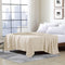 Cathay Home Single Flat Sheet, King (102" x 105"), Cream...