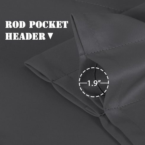 H.VERSAILTEX 2 Panels Blackout Curtain Valances for Kitchen Windows/Bathroom/Living Room/Bedroom Privacy Decorative Rod Pocket Short Window Valanc...