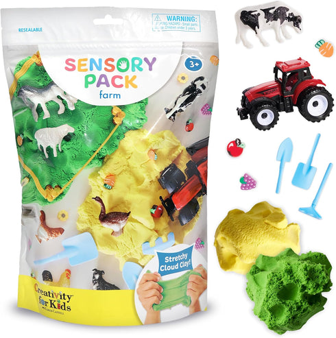 Creativity for Kids Sensory Pack: Farm, Sensory Toys for Toddlers 3-4+, Pretend Play Farm Animals Toys for Kids, Toddler Travel Toys and Activitie...