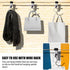 12PCS Laundry Hanging Hooks with Clips Boot Hanger Heavy Duty Clothes Pins, Portable Metal Drying Clip for Bras, Socks, Towels, Underwear...
