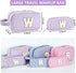 2pcs Personalized Initial Makeup Bag A-Z, Travel Toiletry Bag Monogram Make Up Bags Preppy Cosmetic Bag Makeup Pouch Birthday Graduation Gifts Bag...