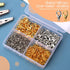1640 Pcs Lobster Clasps and Open Jump Rings Set, 2 Colors 12mm Lobster Claw Clasps with 7 * 5mm Jump Rings, Lobster Clasps Jewelry Kit for DIY Jew...