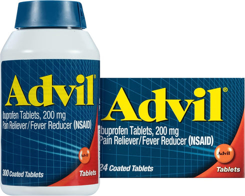 Advil Pain Reliever and Fever Reducer, Pain Relief Medicine with Ibuprofen 200mg for Headache, Backache, Menstrual Pain and Joint Pain Relief - 30...