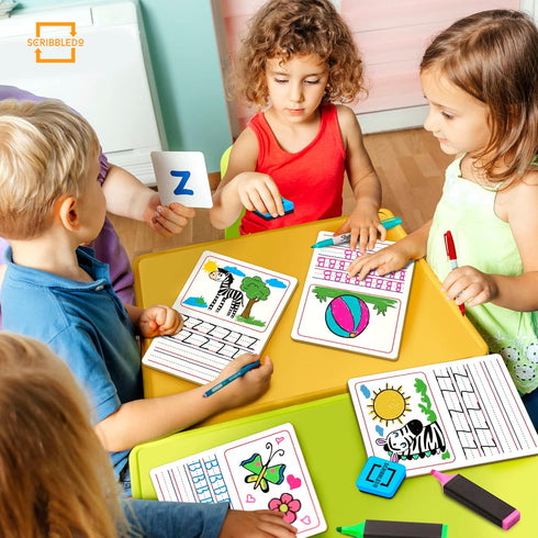 Double Sided Whiteboard 9”x12” Story Lined Dry Erase Board for Kids Writing Board Age 3-5 Practice Drawing Small White Board Teacher Elementary Gr...