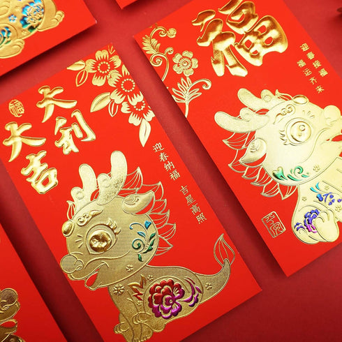 Red Envelopes Chinese New Year Envelopes Lucky Money Envelopes, Gift Money Envelopes 2024,Dragon Year Envelope Red Packets Hong Bao, Spring Festiv...