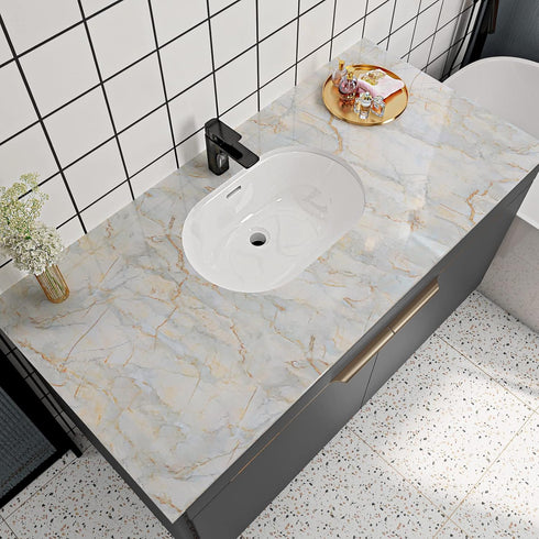 VaryPaper 15.7"x78.7" Glossy Marble Contact Paper for Countertops Waterproof Marble Peel and Stick Wallpaper Removable Self Adhesive Marble Vinyl ...