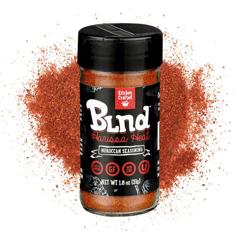 Kitchen Crafted - BLND Harissa Heat Spices and Seasonings, Moroccan BBQ Rubs and Spices for Smoking, Use As Steak Seasoning, Brisket Rub, Chicken ...